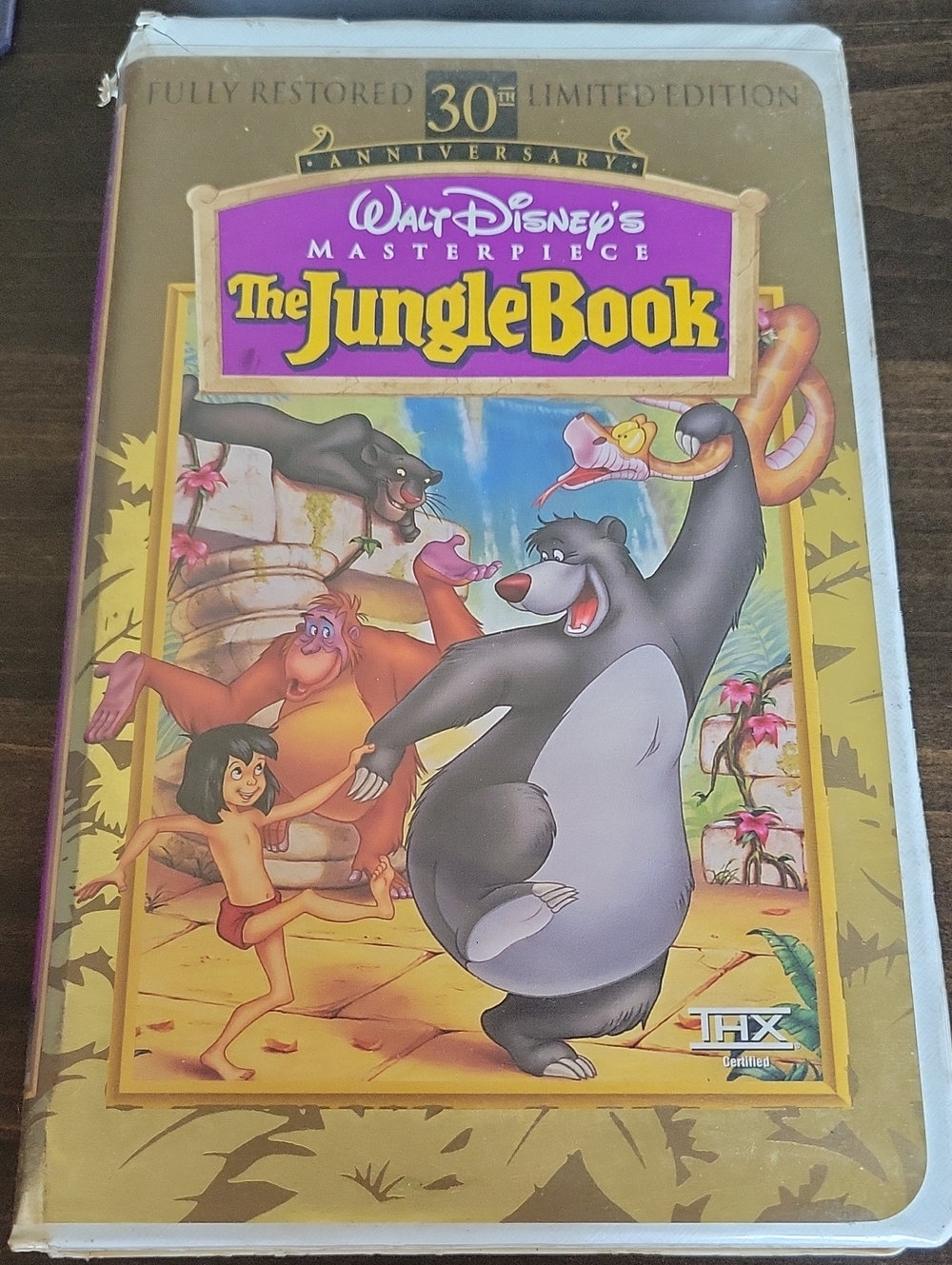 Disney The Jungle Book Gold & Purple Illustrated Cover